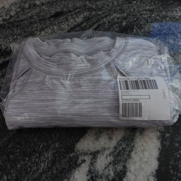 NWT Zuda Knit Tank Top Sz 3X Gray Space Dye Seaming Detail Slim Fit Sleeveless - Picture 8 of 9